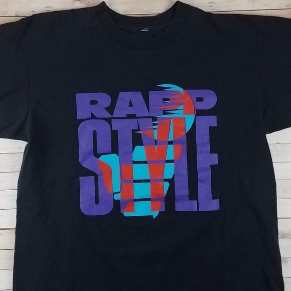 VTG 90s Rapp Style Public Enemy Chuck D Tee Shirt - Picture 1 of 5